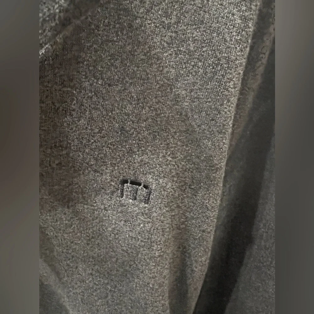 Travis Mathew Men's Dark Gray Henley Pullover Sweater